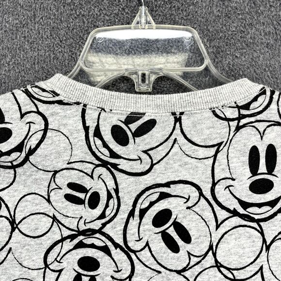 H&M DISNEY Sweatshirt Womens Small Gray Mickey Mouse All Over Print - Picture 13 of 16
